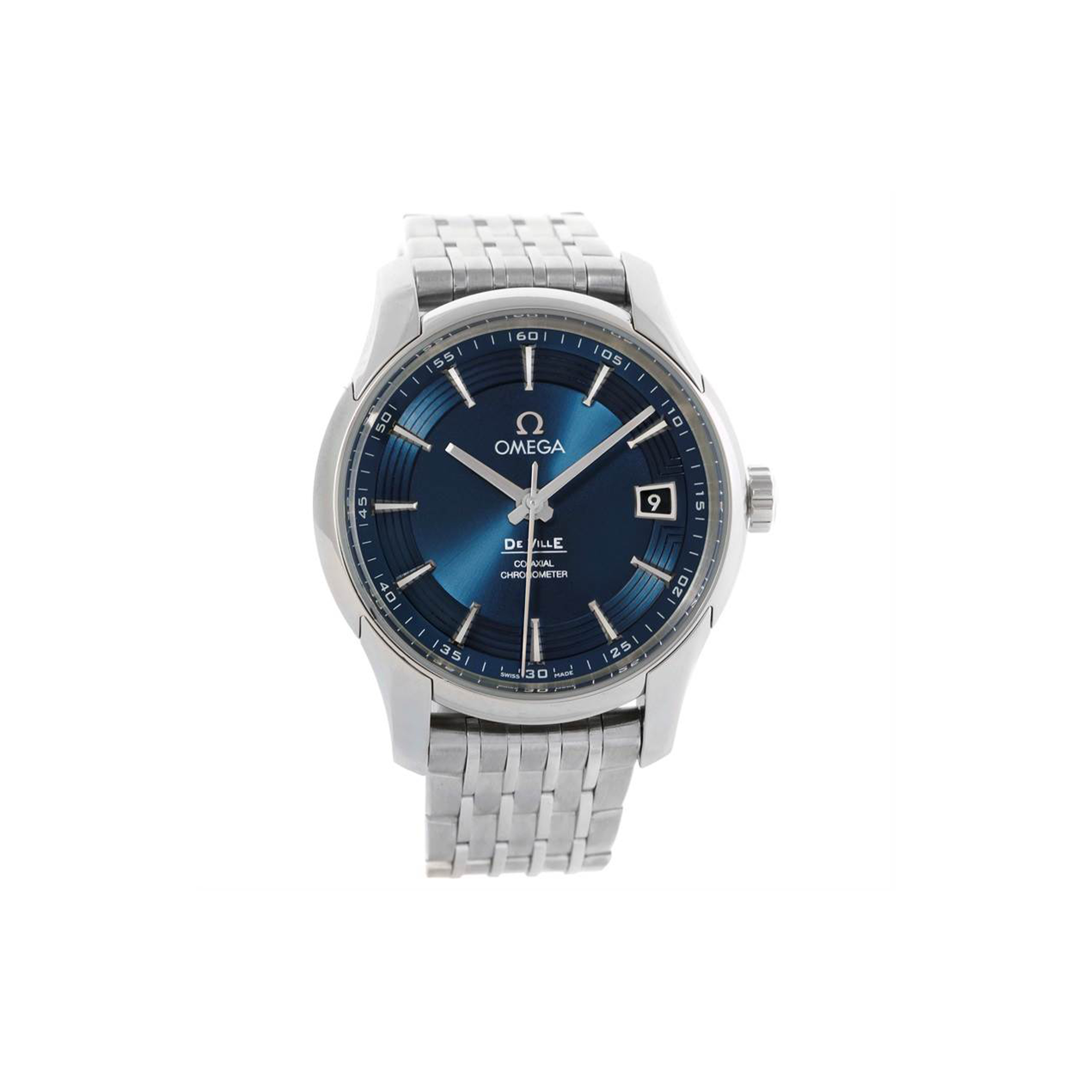OMEGA DEVILLE HOUR VISION BLUE DIAL MENS 40MM WATCH 431.33.41.21.03.001
